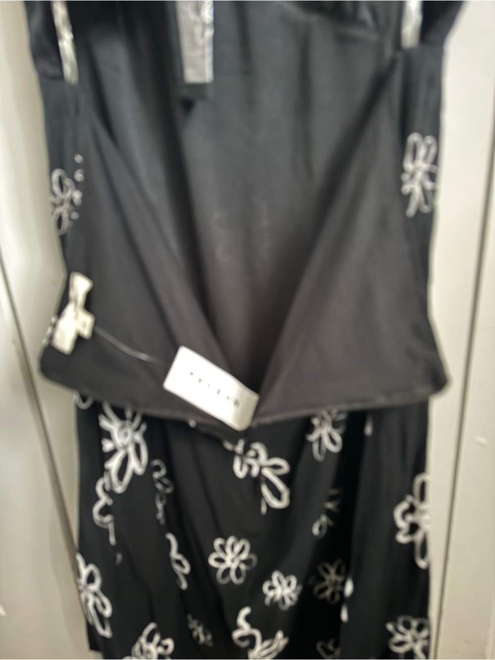 La Hearts Black Halter Top Dress with White Floral Print - Picture 7 of 7